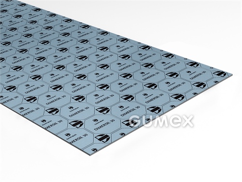 DIMERSIL 30, 0,5mm, 1500x1500mm, 120bar, NBR/NBR/Aramidfasern, +330°C (Dampf +250°C), hellblau, 